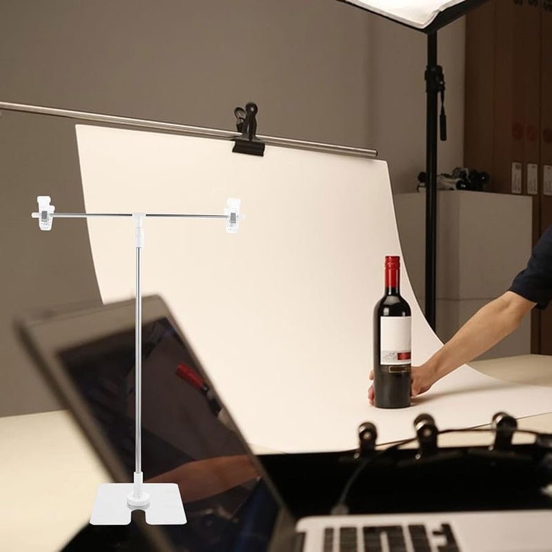 White Photography Backdrop Stand Shelf For Professional Studio Props - Image 3